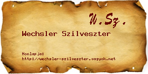 Wechsler Szilveszter névjegykártya